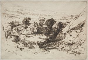 Nine Barrow Down, 1877. tekijältä Francis Seymour Haden