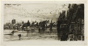 Vanha Chelsean kirkko tekijältä Francis Seymour Haden