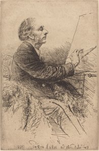 Omakuva maalaustelineessä tekijältä Francis Seymour Haden