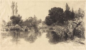Shere Mill Pond (isompi lautanen) tekijältä Francis Seymour Haden