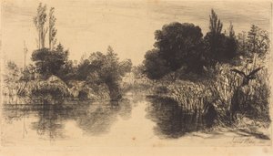 Shere Mill Pond (isompi lautanen) tekijältä Francis Seymour Haden