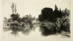 Shere Mill Pond, nro II (iso levy) tekijältä Francis Seymour Haden