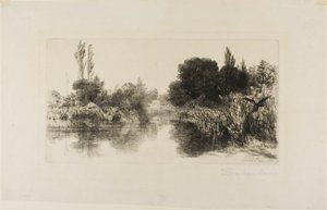 Shere Mill Pond, nro II (iso levy) tekijältä Francis Seymour Haden