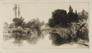 Shere Mill Pond, nro II (iso levy) tekijältä Francis Seymour Haden