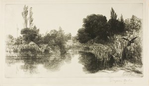 Shere Mill Pond, nro II (iso levy) tekijältä Francis Seymour Haden