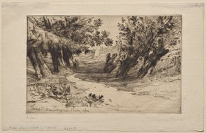 Rakastajien kävely (Toinen lautanen) tekijältä Francis Seymour Haden