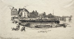 Whistlers House Old Chelseassa, 1863. tekijältä Francis Seymour Haden