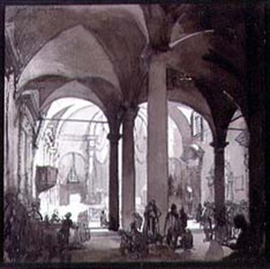 Sisäkuva luostarikirkosta, San Felice, Firenze, 1900-luku tekijältä Francis Sydney Unwin