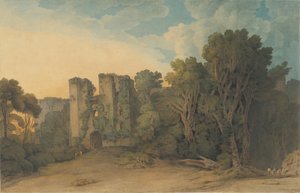 Berry Pomeroyn linna Devonin piirikunnassa, 1775-1805. tekijältä Francis Towne
