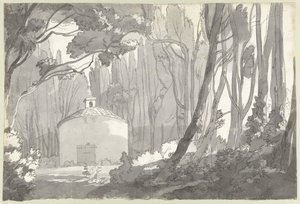 Villa Mondragonen puistossa Frascatissa tekijältä Francis Towne