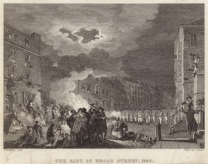 Mellakka Broad Streetillä vuonna 1780 tekijältä Francis Wheatley