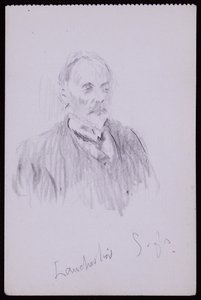 HV Lanchesterin muotokuva tekijältä Francis Wilfred Lawson