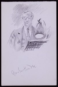 Martin Hardien muotokuva, n. 1931 (kynä paperille) tekijältä Francis Wilfred Lawson