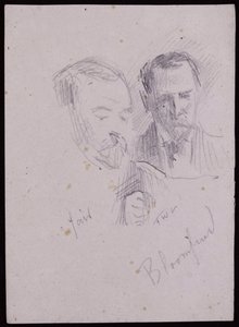 Reginald Blomfieldin muotokuva, n. 1894 (kynä paperille) tekijältä Francis Wilfred Lawson