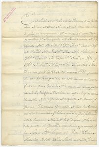 Antoine Baradan luettelo allekirjoitettu Fran. Cruzat, Josef Bexmes, Dodier, Becquet ja muut, huhtikuu 1782 tekijältä Francisco Cruzat