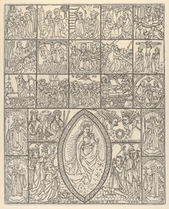 Viisitoista mysteeriä ja Rosaryn neitsyt Moderni vaikutelma, 1488. tekijältä Francisco Doménech