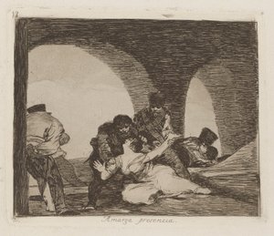 Karvas läsnäolo (Bitter to Be Present), pl. 13 sarjasta The Disasters of War tekijältä Francisco de Goya