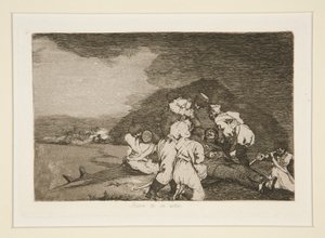 Oletko kunnossa? (Se palvelee sinua oikein), pl. 6 julkaisusta The Disasters of War tekijältä Francisco de Goya