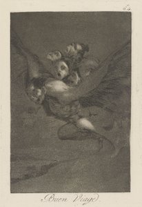 Hyvää matkaa. (Bon Voyage.), pl. 64 sarjasta The whims tekijältä Francisco de Goya
