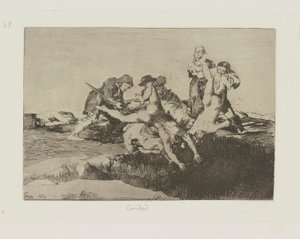 Hyväntekeväisyys. (hyväntekeväisyys.), pl. 27 sarjasta The Disasters of War tekijältä Francisco de Goya