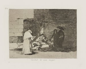 Naisen hyväntekeväisyys. (Nainen tekijältä Francisco de Goya