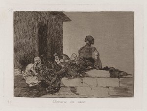 Vetoomukset ovat turhaan, levy 54 julkaisusta The Disasters of War tekijältä Francisco de Goya