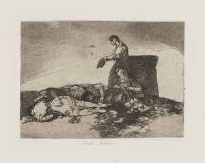 Hirveä sääli! (Cruel Tale of Woe!), pl. 48 sarjasta The Disasters of War tekijältä Francisco de Goya