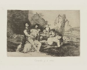 Paranna ne ja ? toinen. (Get Them Well, and to the next.), pl. 20 sarjasta The Disasters of War tekijältä Francisco de Goya
