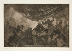 Disparate claro (Clear Folly), pl. 15 sarjasta Los proverbios tekijältä Francisco de Goya