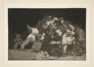 Erilainen kenraali (General Folly), pl. 9 sarjasta Los proverbios tekijältä Francisco de Goya