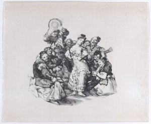 El vito Andalusialainen tanssi, n. 1825-1826, n. 1825-1826. tekijältä Francisco de Goya