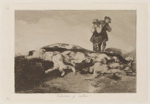 Hauta heidät ja pysy hiljaa, levy 18 julkaisusta The Disasters of War tekijältä Francisco de Goya
