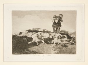Hauta heidät ja pysy hiljaa, pl. 18 The Disasters of Warista tekijältä Francisco de Goya