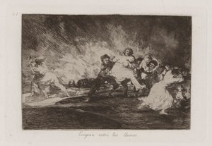 He pakenevat liekkien läpi, levy 41 julkaisusta The Disasters of War tekijältä Francisco de Goya