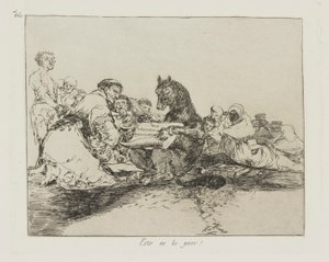 Tämä on pahin! (Se on pahin!), pl. 74 sarjasta The Disasters of War tekijältä Francisco de Goya