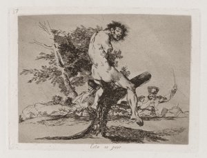 Tämä on pahempaa, Disasters of Warin levy 37 tekijältä Francisco de Goya