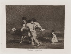 Onneton äiti! (Onneton äiti!), The Disasters of War -levy 50 tekijältä Francisco de Goya