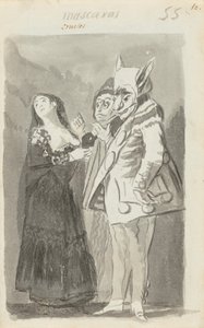 Mascaras crueles (Cruel Masks) [recto] tekijältä Francisco de Goya