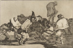 Levy 14 Disparatesista: Carnival Folly, ca. 1816-23 julkaistu 1864. tekijältä Francisco de Goya
