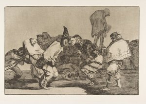 Levy 14 Disparatesista: Carnival Folly, ca. 1816-23 julkaistu 1864. tekijältä Francisco de Goya