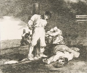 Levy 15 julkaisusta The Disasters of War Los Desastres de la Guerra: Eikä apua ole...., 1810. tekijältä Francisco de Goya