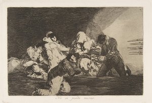 Levy 26 julkaisusta The Disasters of War Los Desastres de la Guerra: One..., 1810-20, julkaistu 1863. tekijältä Francisco de Goya