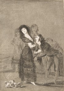 Levy 27 Los Caprichosista: Kumpi niistä on voitetumpi Quien mas rendido, 1799. tekijältä Francisco de Goya
