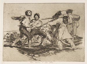 Levy 2 julkaisusta The Disasters of War Los Desastres de la Guerra: Rightl..., 1810, julkaistu 1863. tekijältä Francisco de Goya