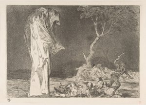 Levy 2:sta Disparates: Folly of Fear, n. 1816-23 julkaistu n. 1848. tekijältä Francisco de Goya