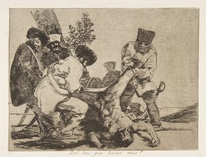 Levy 33 teoksesta "The Disasters of War" Los Desastres de La Guerra: "Mitä ..., 1810 julkaistu 1863. tekijältä Francisco de Goya