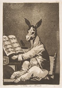 Levy 39 Los Caprichosista: Ja niin oli hänen isoisänsä. Asta su Abuelo., 1799. tekijältä Francisco de Goya