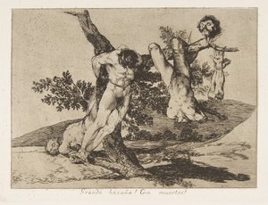 Levy 39 teoksesta "The Disasters of War" Los Desastres de La Guerra: "An he..., 1810, julkaistu 1863. tekijältä Francisco de Goya