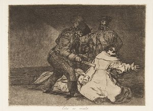 Levy 46 julkaisusta The Disasters of War Los Desastres de la Guerra: Tämä..., 1810, julkaistu 1863. tekijältä Francisco de Goya