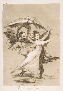 Levy 72, Los Caprichosista: Et pääse pakoon No te escaparàs., 1799. tekijältä Francisco de Goya